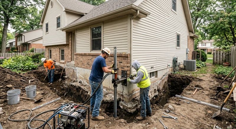 Our team working on Concrete Installation projects in Belleville, IL
