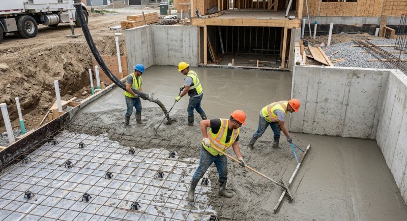 Basement Concrete Installation in O Fallon, IL