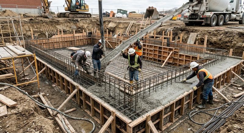 Basement Concrete Installation in Smithton, IL