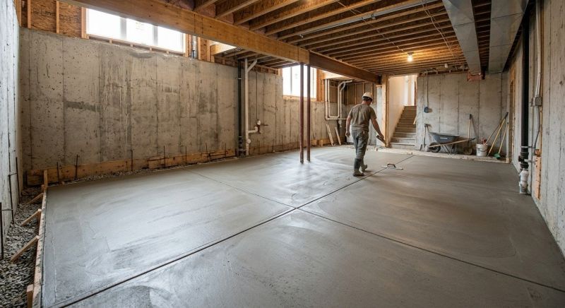 Basement Concrete Installation in Troy, IL