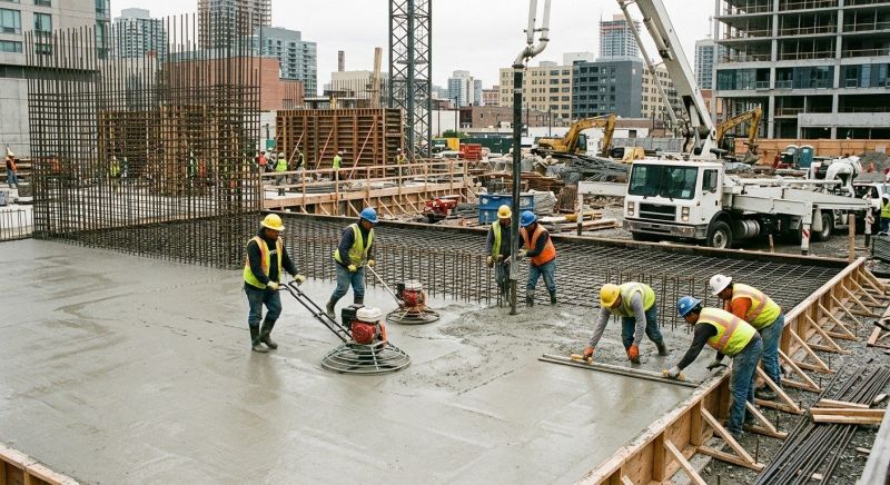 Commercial Slab Construction in Marine, IL