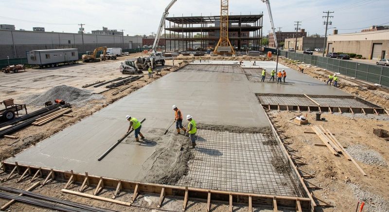 Commercial Slab Construction in Millstadt, IL