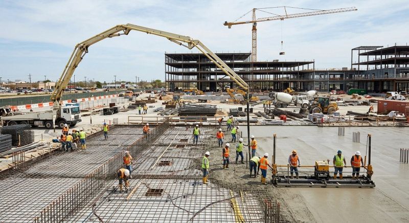 Commercial Slab Construction in Waterloo, IL