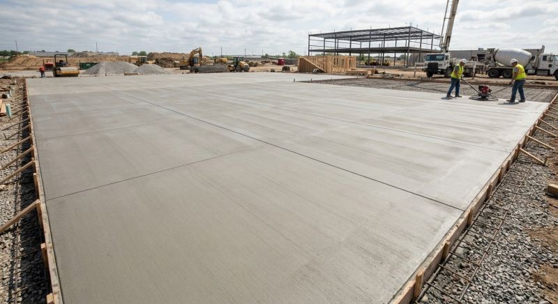 Commercial Slab Installation in Millstadt, IL