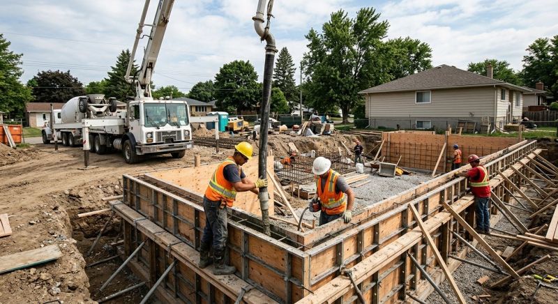 Foundation Wall Pouring in Glen Carbon, IL